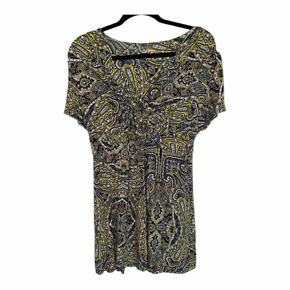 Soma Paisley Midi Dress in Yellow and Black